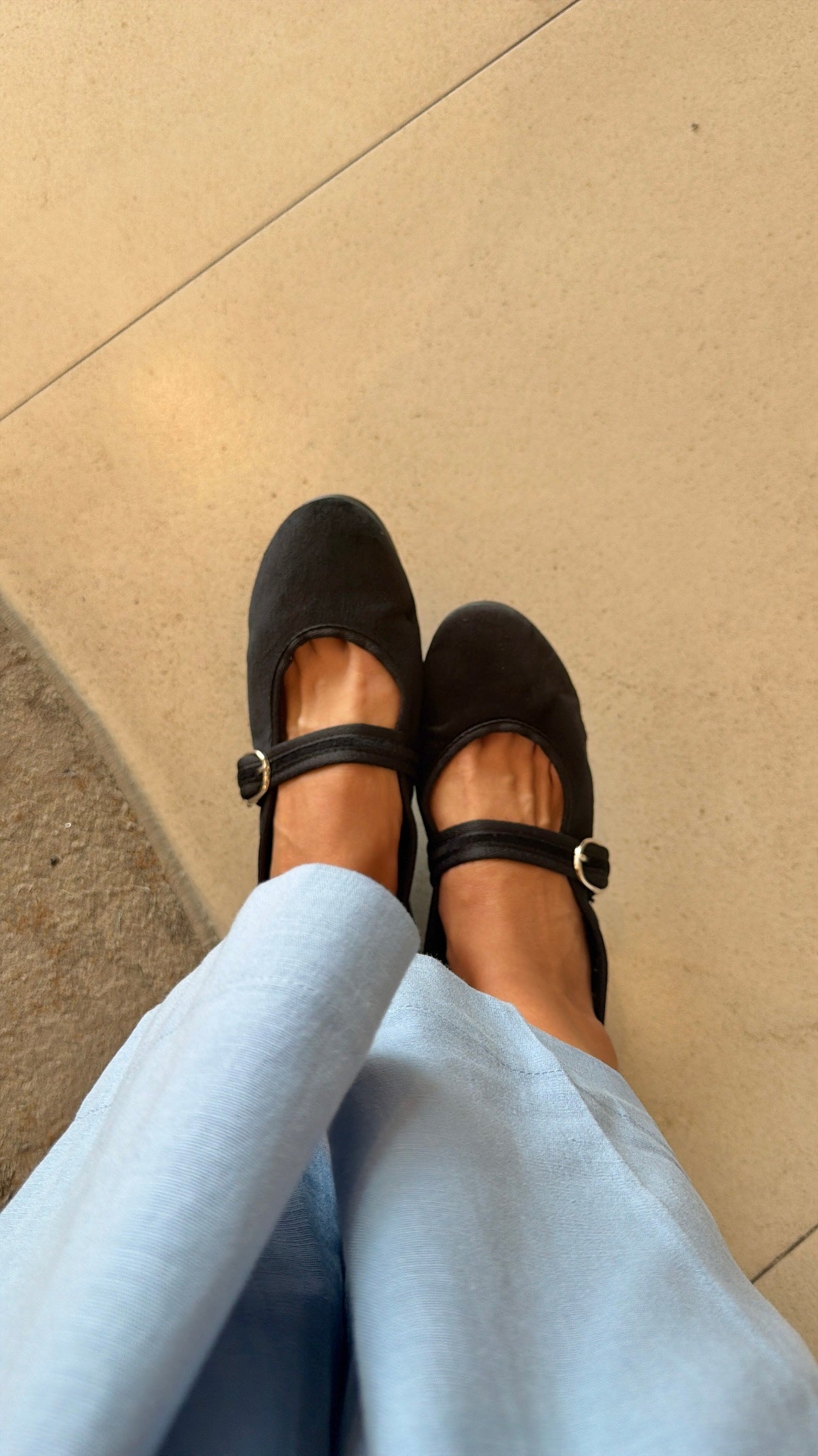 Flats negros terciopelo