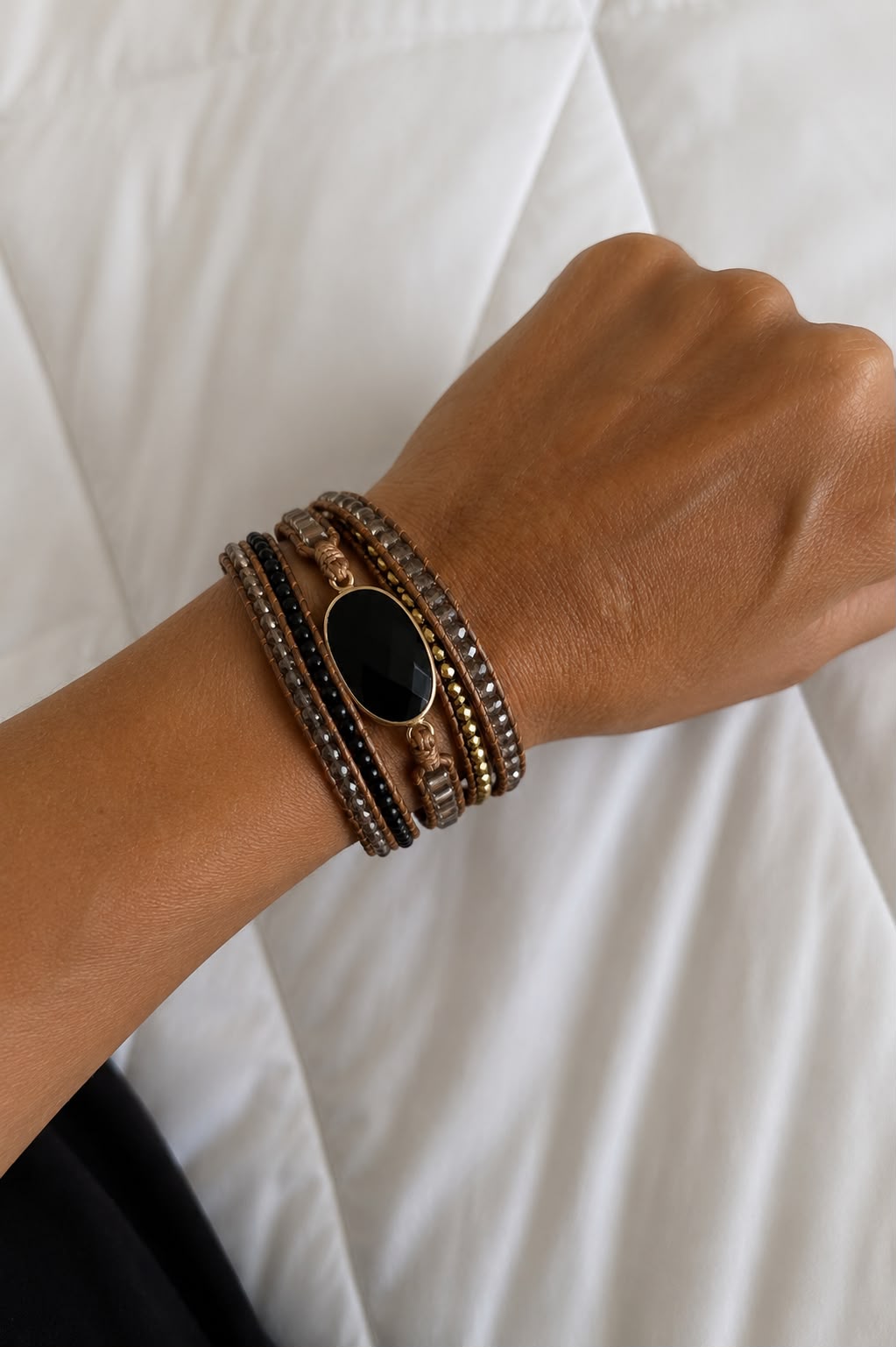 Pulsera piedra negra