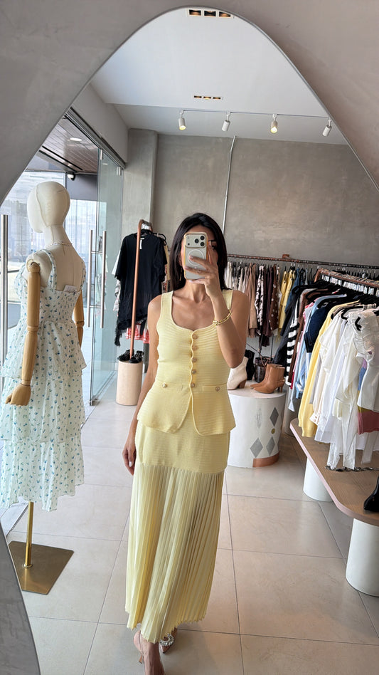 Set amarillo falda