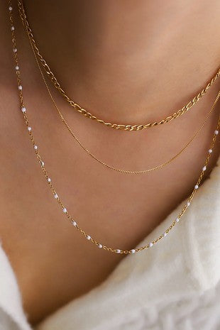 Collar mini perlitas