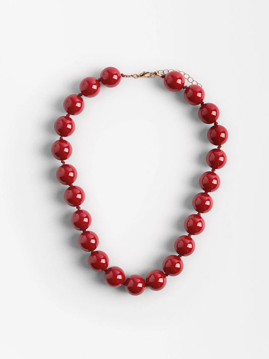 Collar bolitas vino