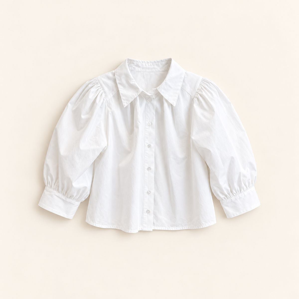 Camisa blanca manga globo