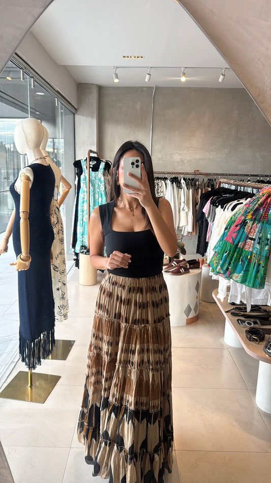 Maxi falda cafe