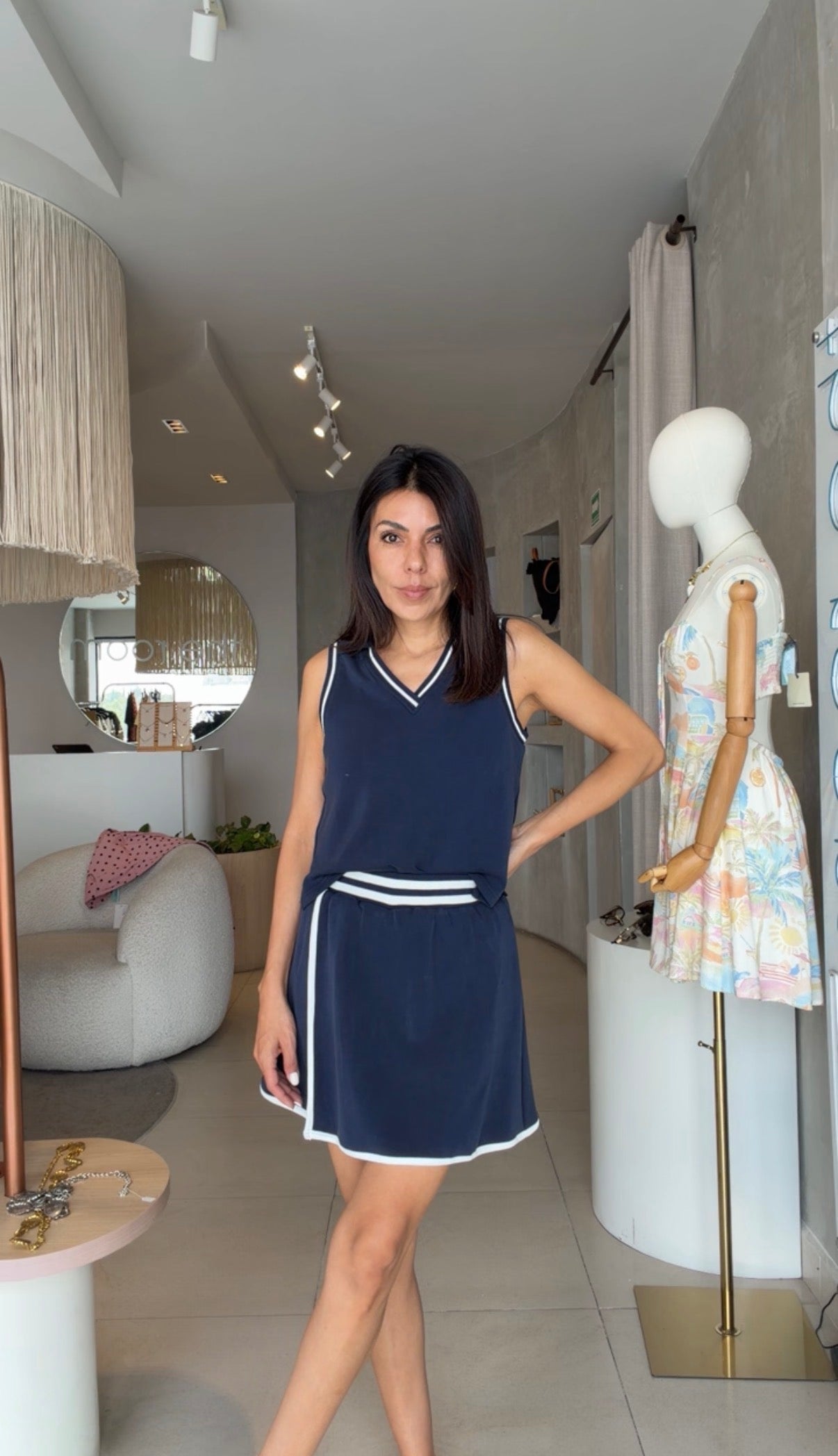 Set azul marino modal