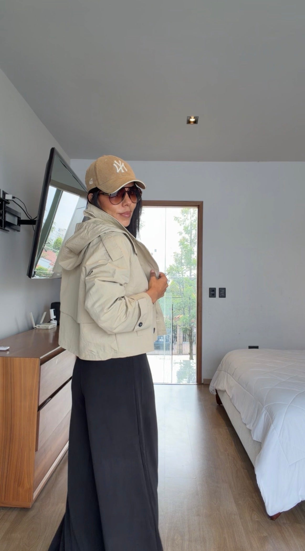 Trench coat gorro beige