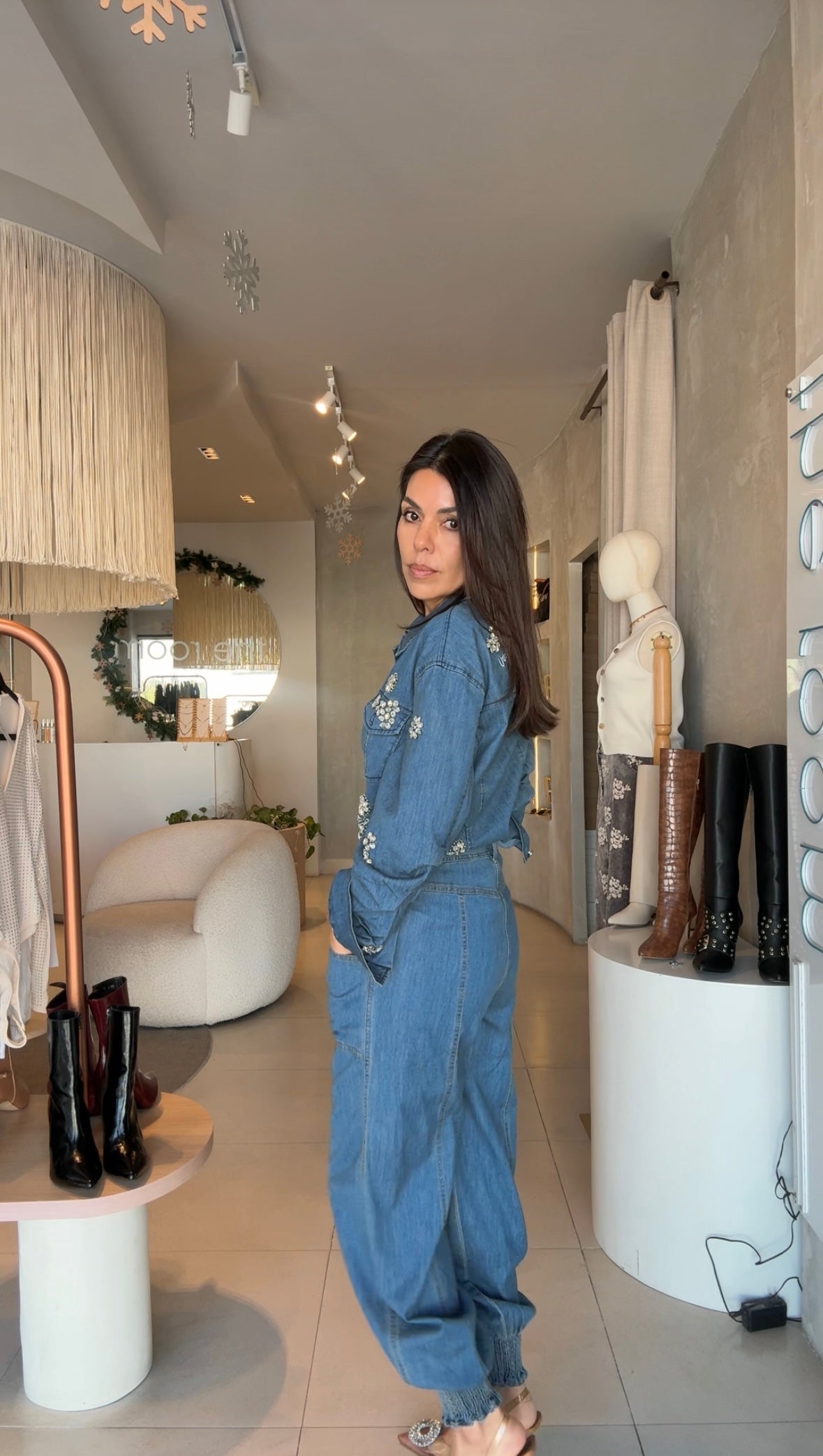 Set denim aplicaciones