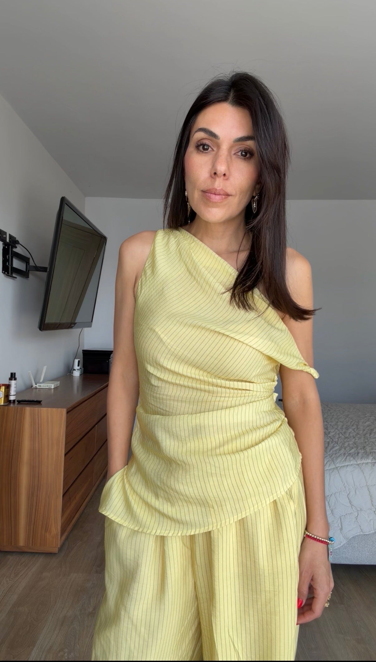 Set amarillo rayas