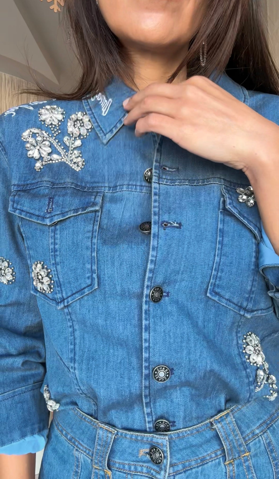 Set denim aplicaciones