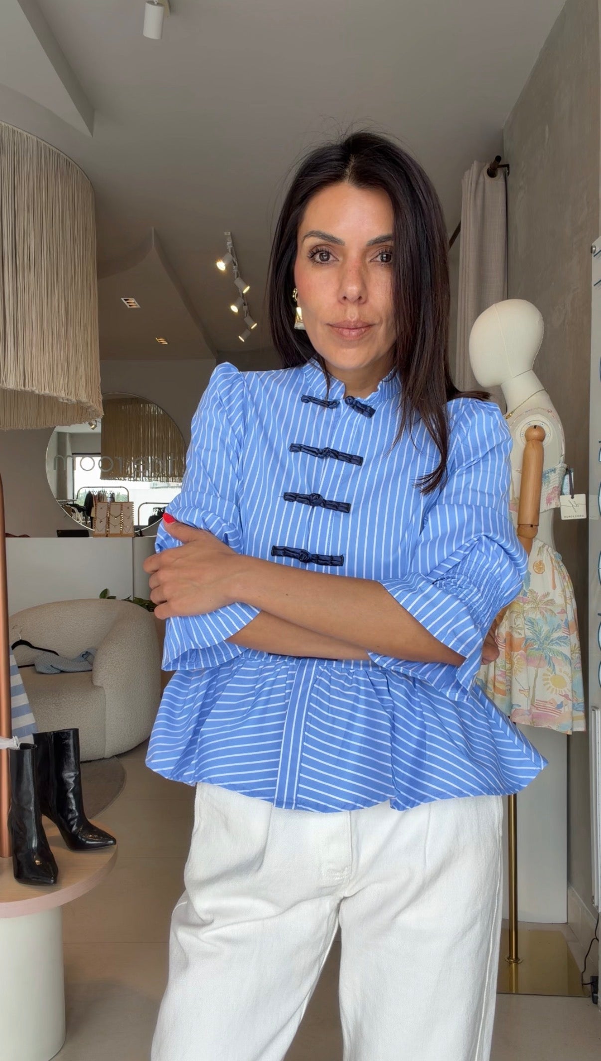 Camisa Napoleon azul