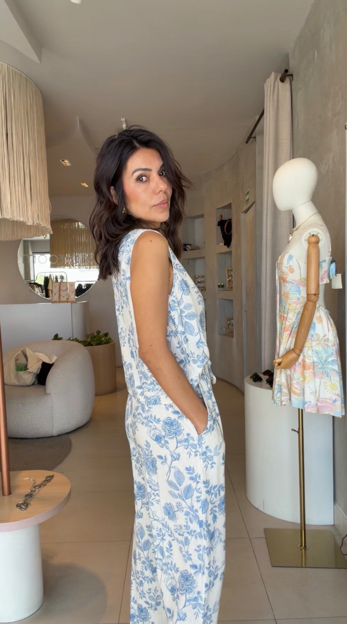 Set top y pantalón azul