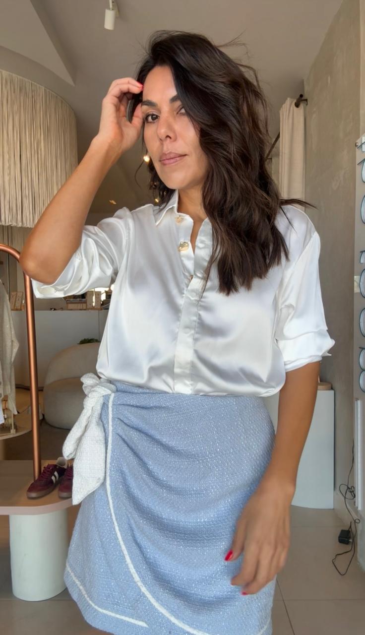 Camisa blanca Satin