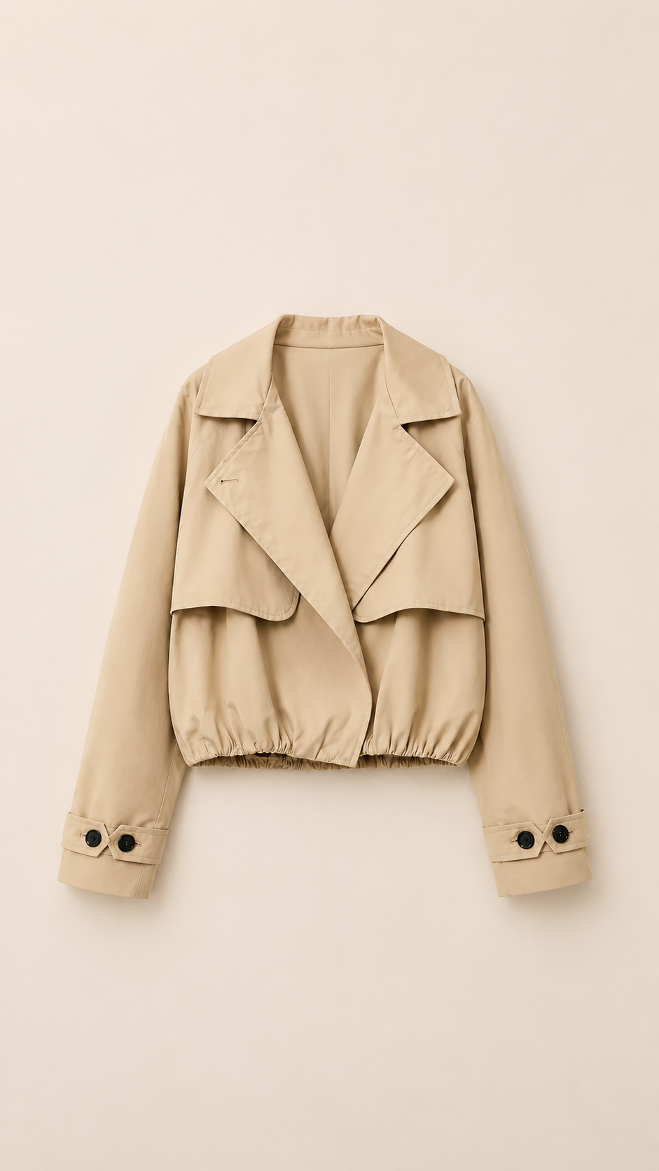 Gabardina corta beige
