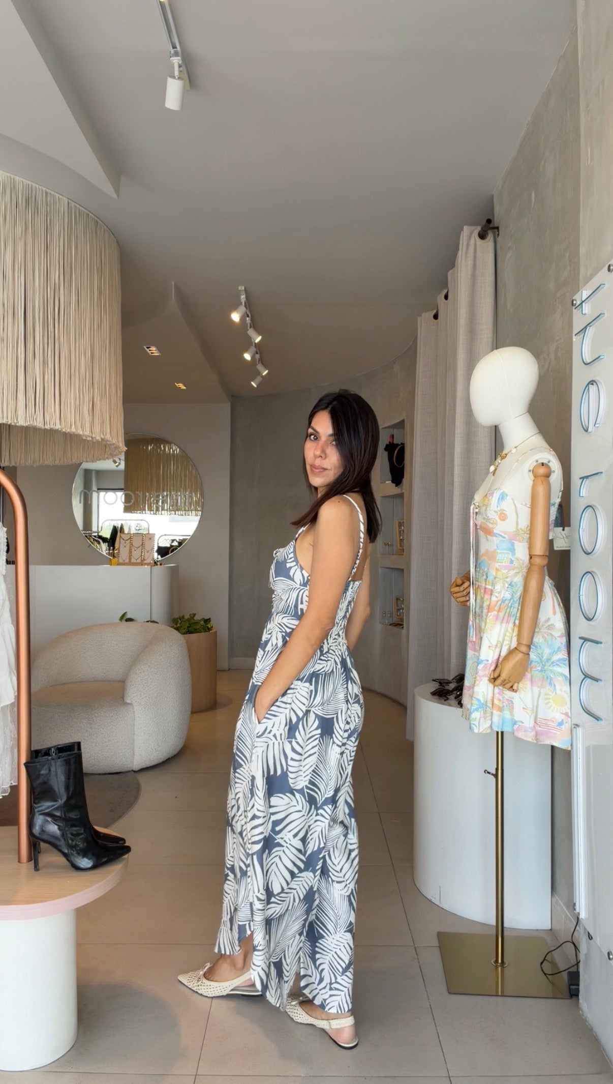 Jumpsuit azul estampado