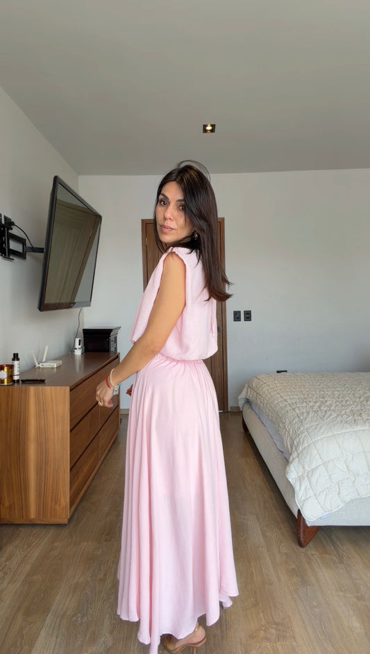 Set rosa falda y top