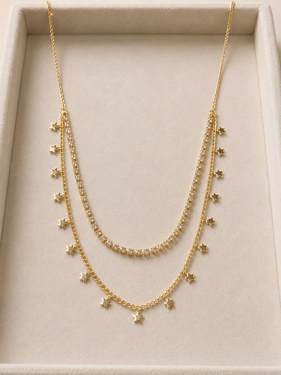 Collar doble estrellas