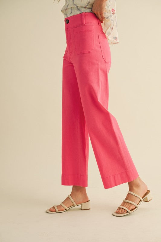Pantalón rosa bolsillos