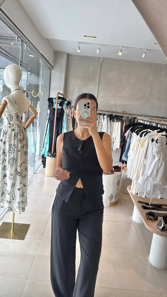 Set negro Chaelco y pantalón