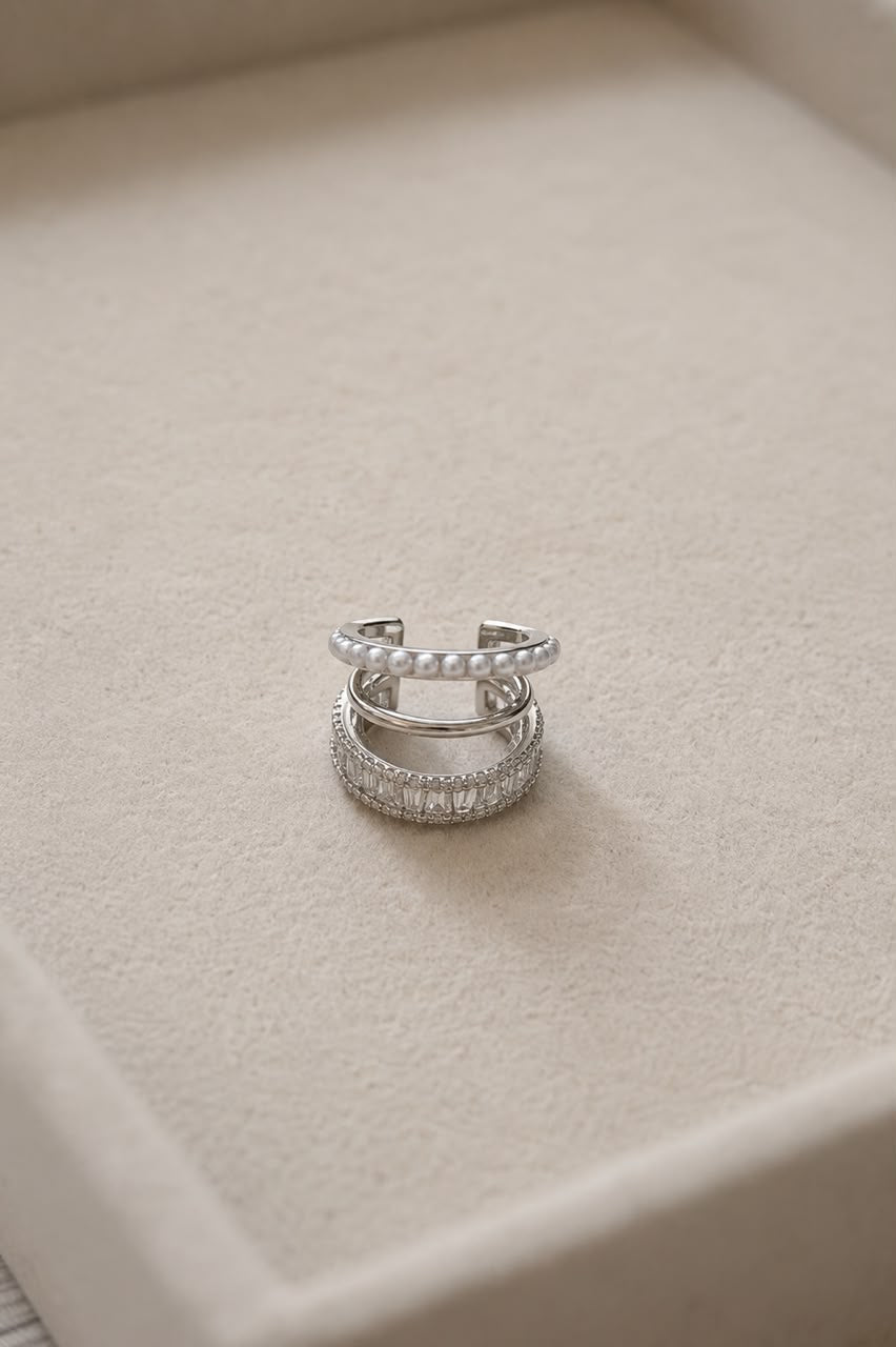 Earcuff Fancy plateado
