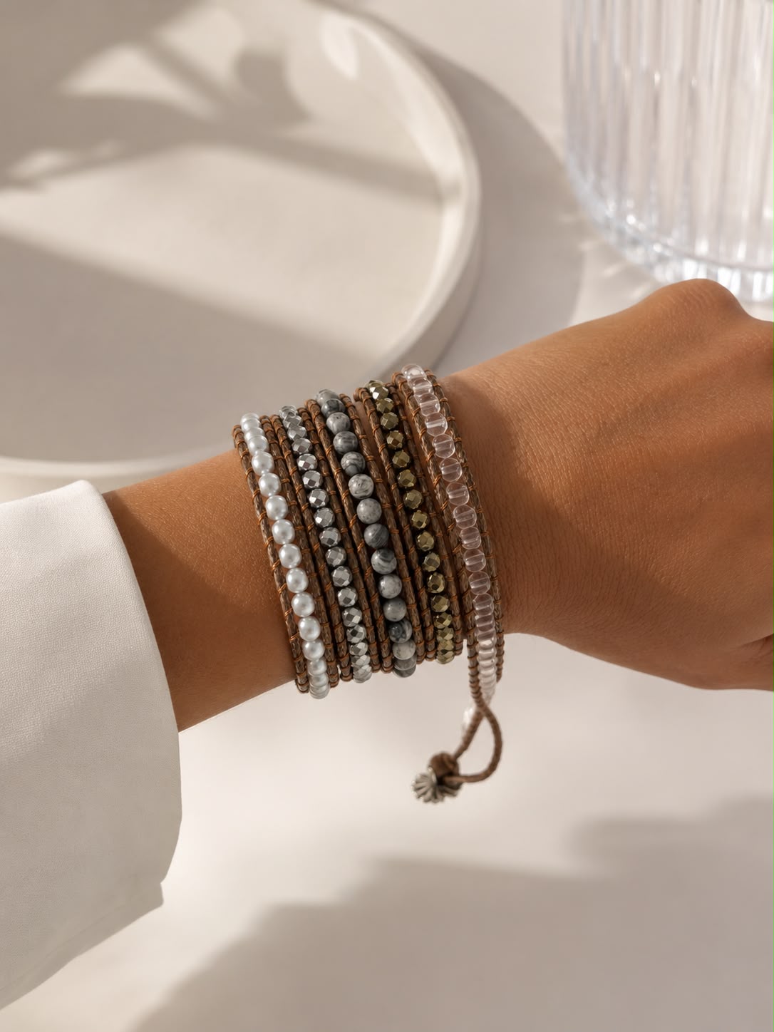 Pulsera envolvente bolitas