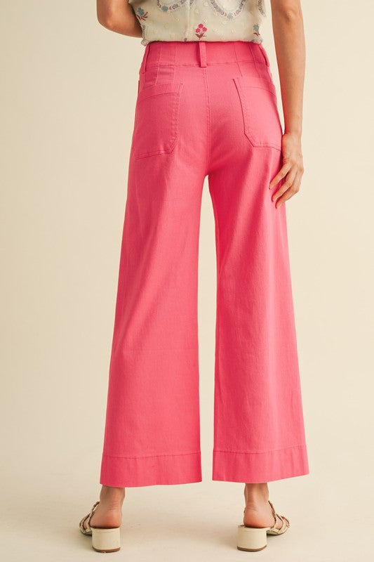 Pantalón rosa bolsillos