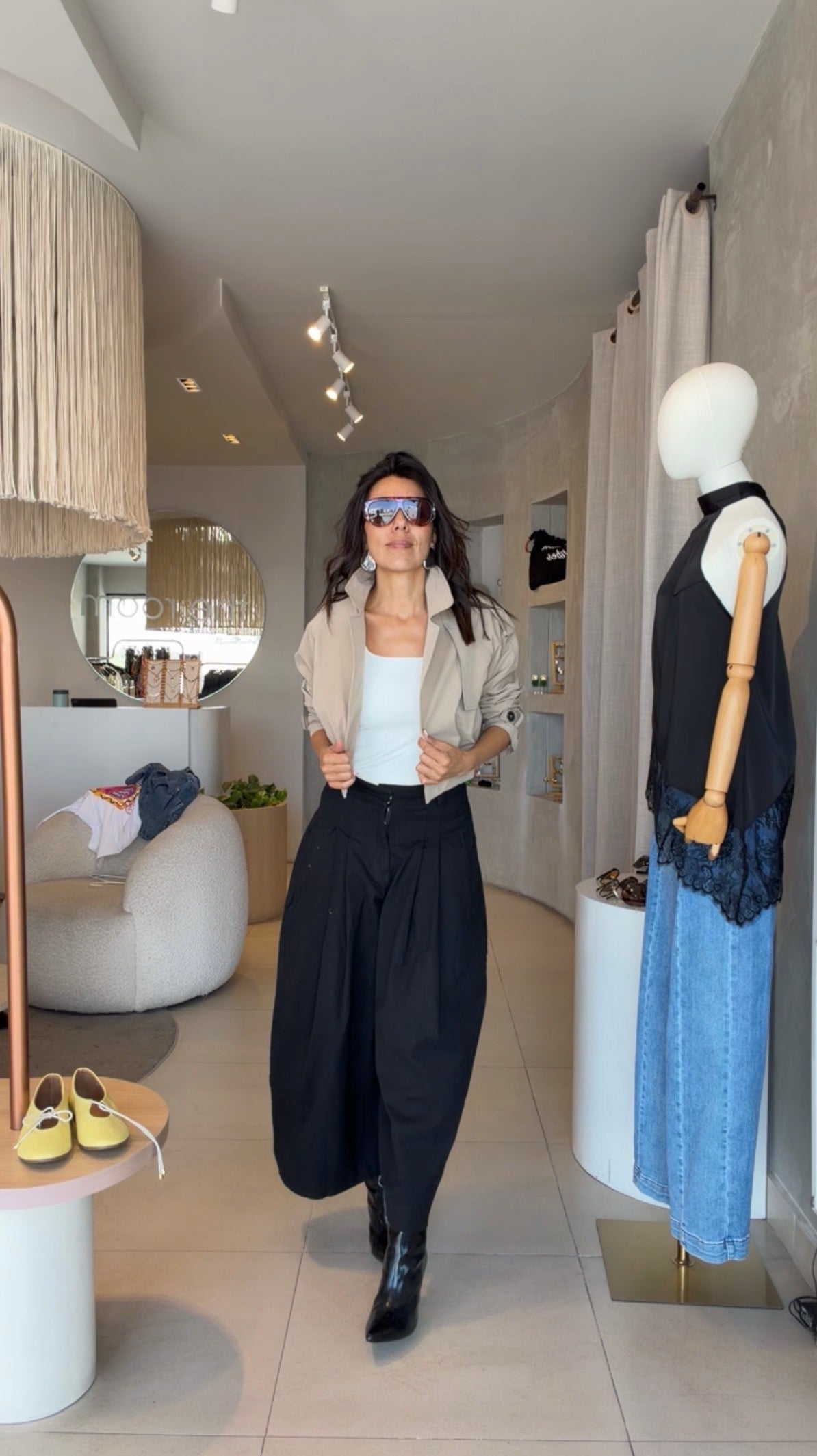 Pantalón negro culotte