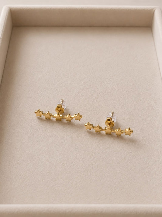 Aretes Estrellas doradas