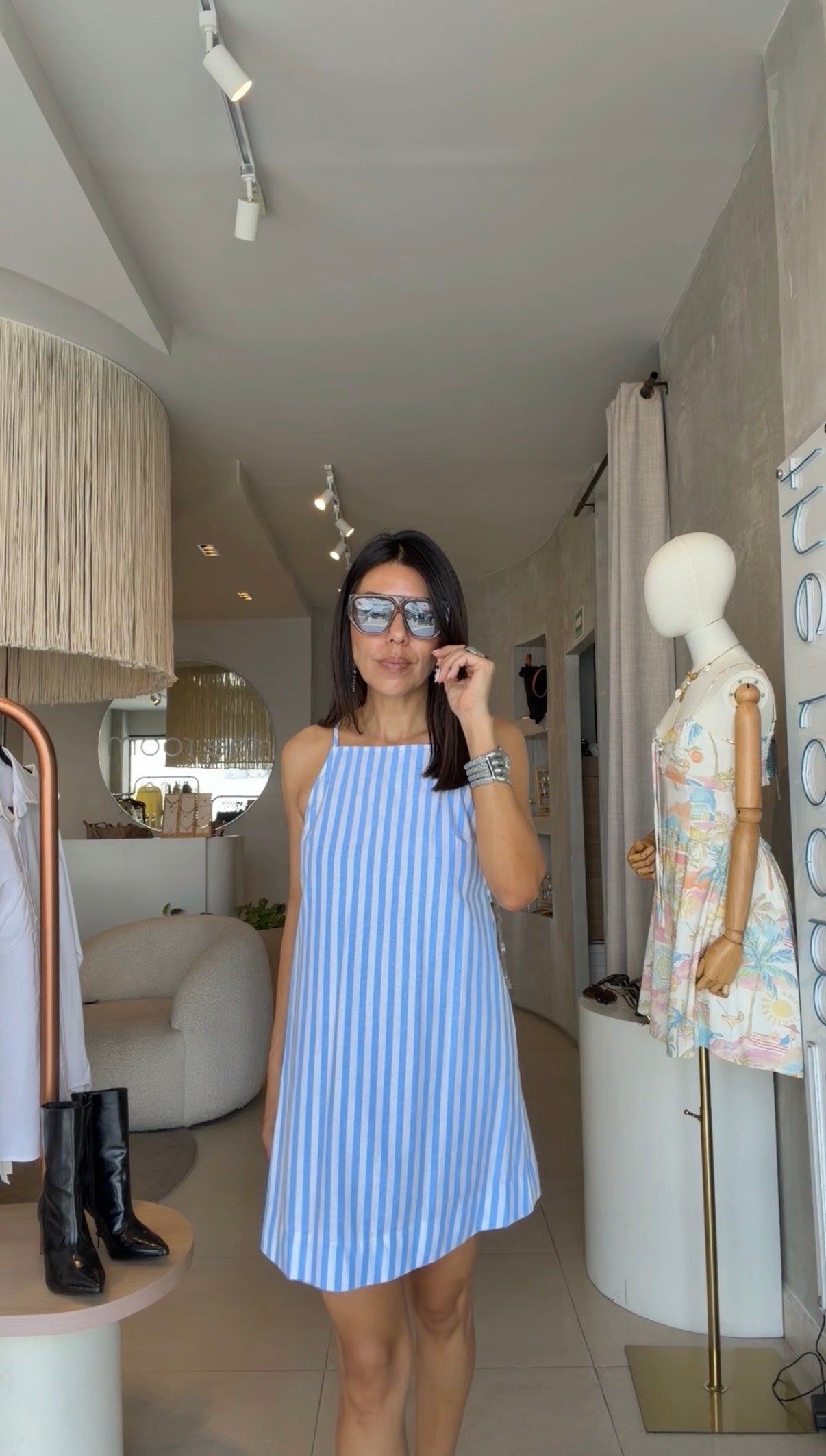 Vestido corto rayas