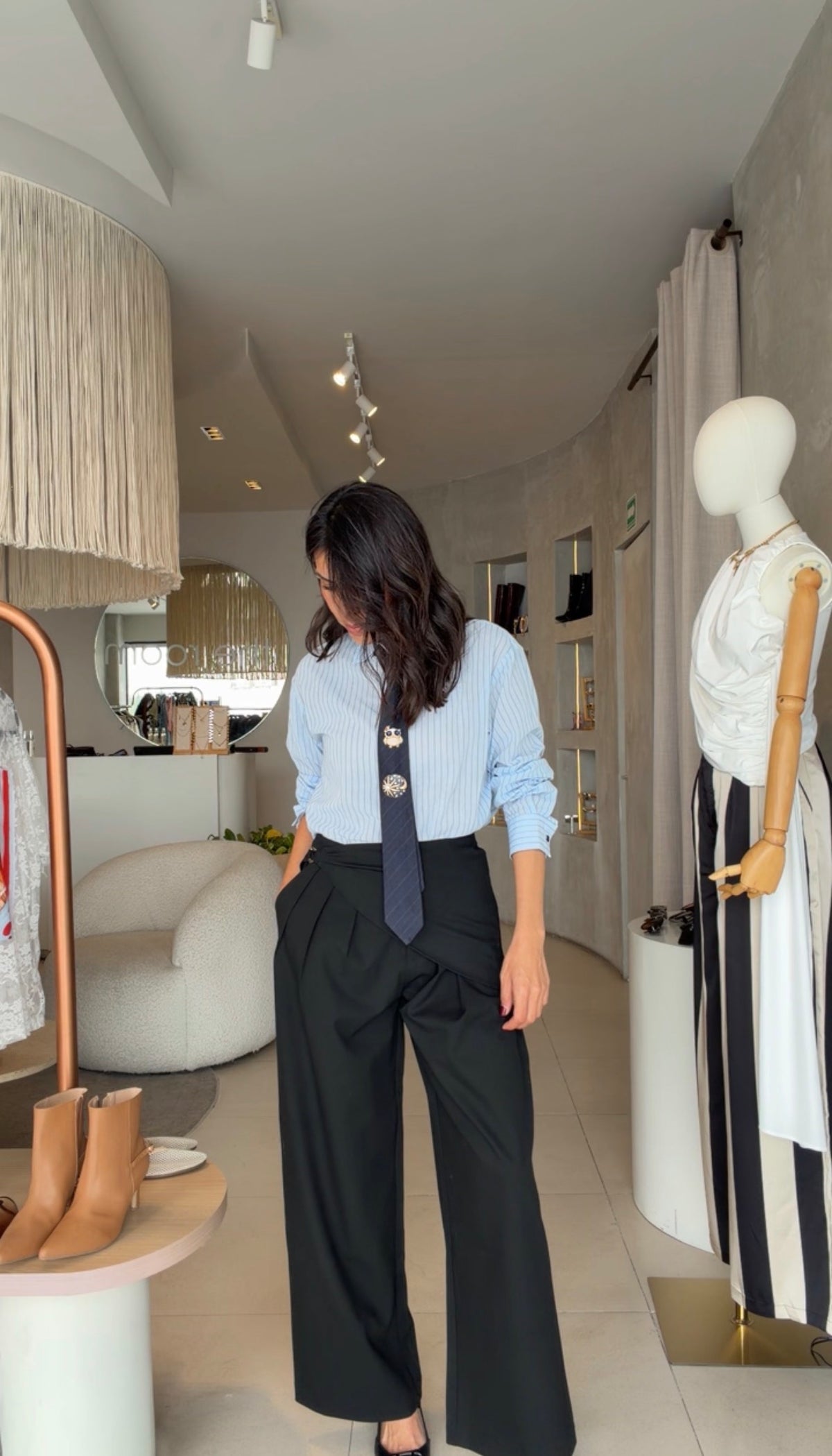 Camisa azul corbata