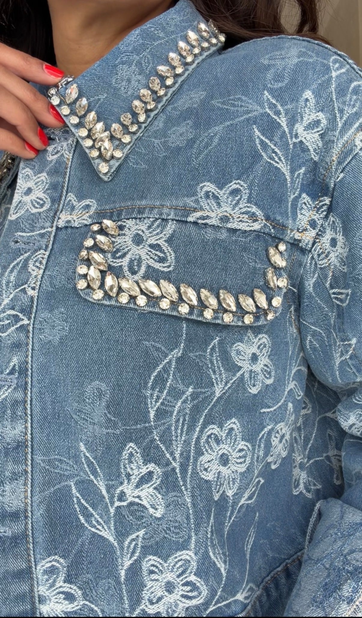 Set denim brillos
