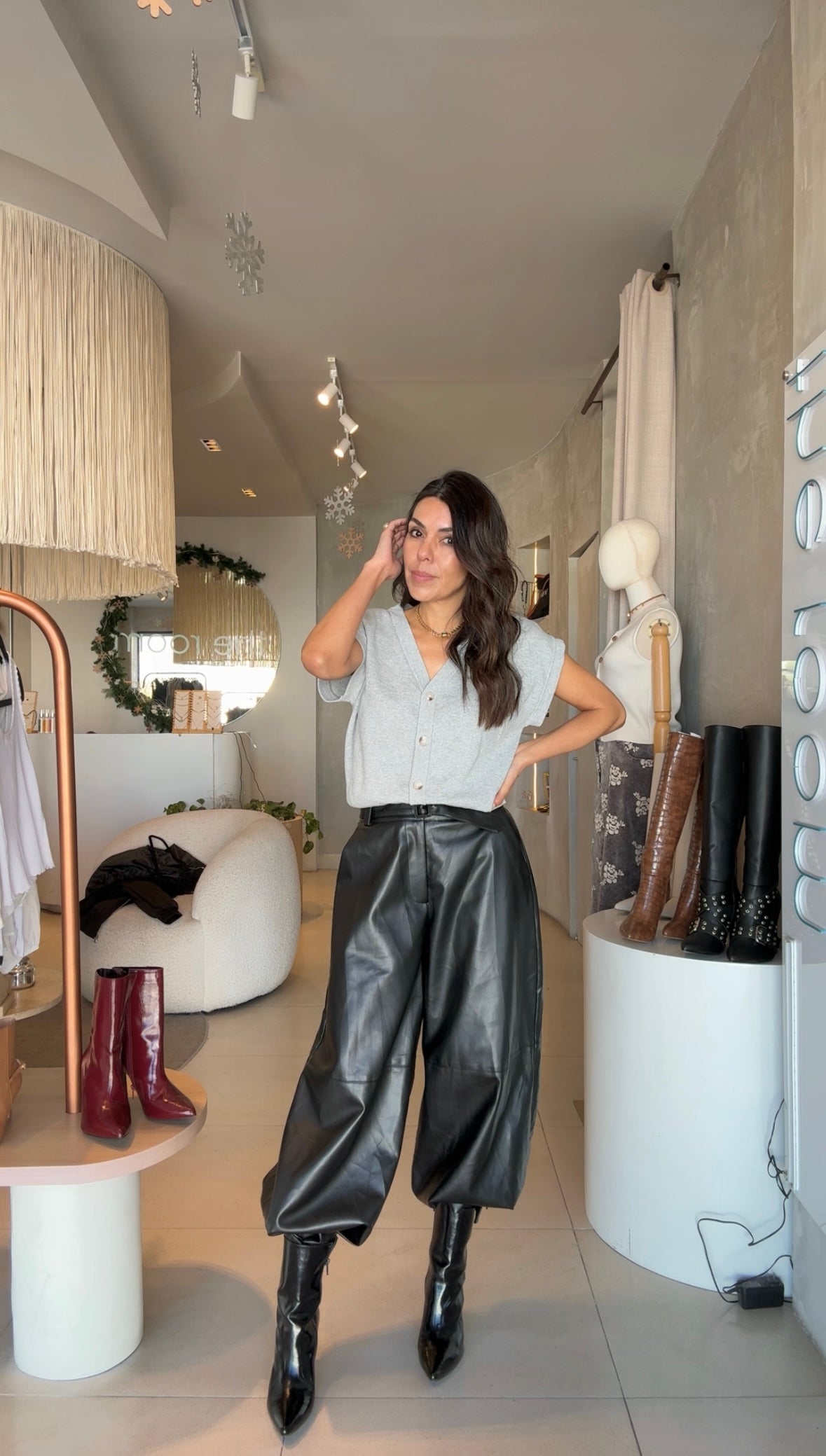 Chaleco gris botones