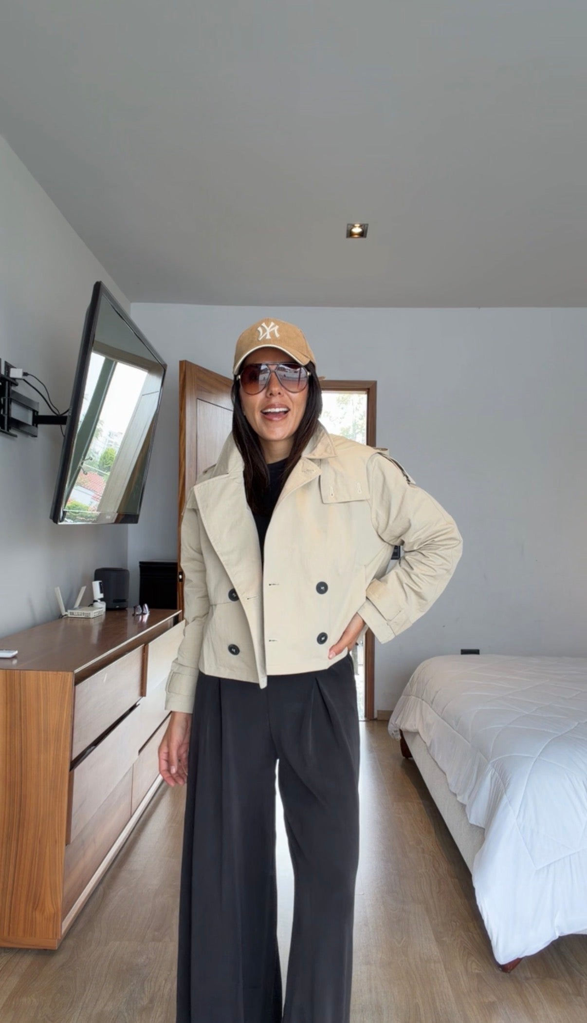 Trench coat gorro beige