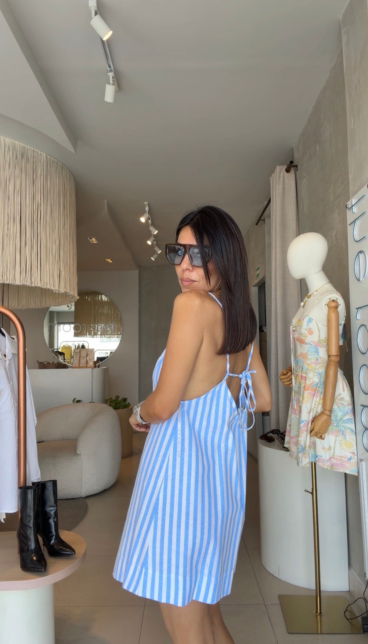 Vestido corto rayas