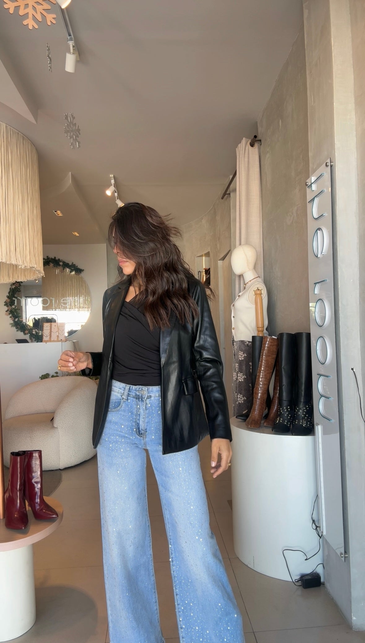 Blazer negro vinipiel