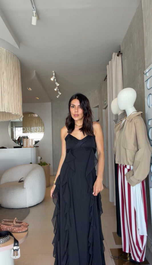 Vestido boho negro