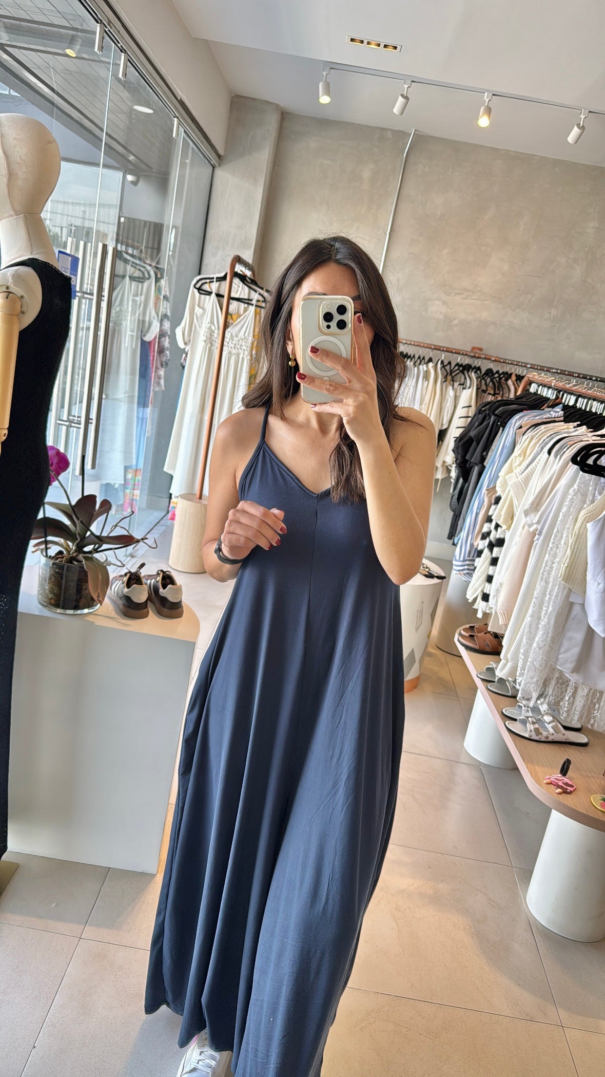 Jumpsuit boho azul marino