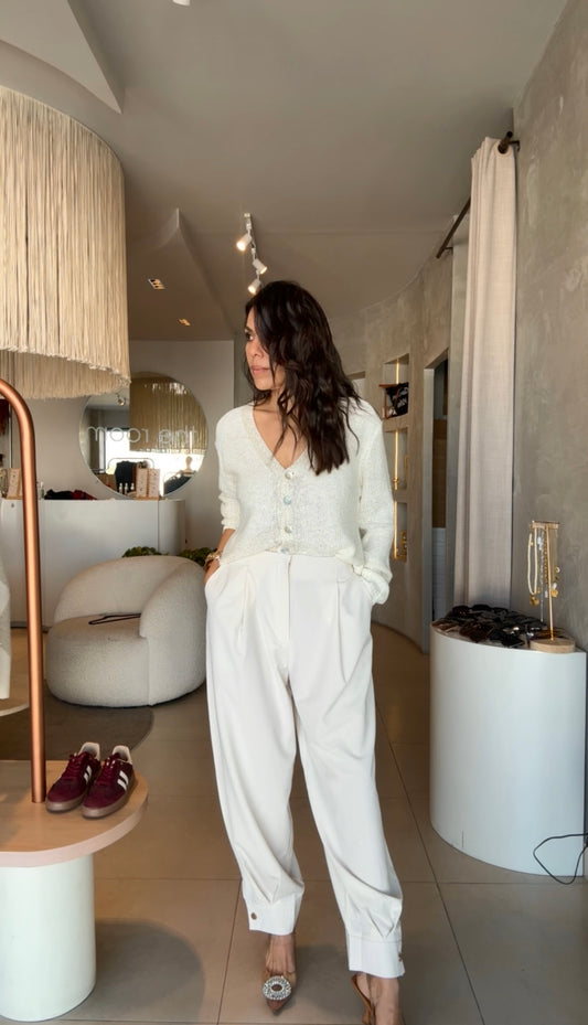 Pantalón balloon beige