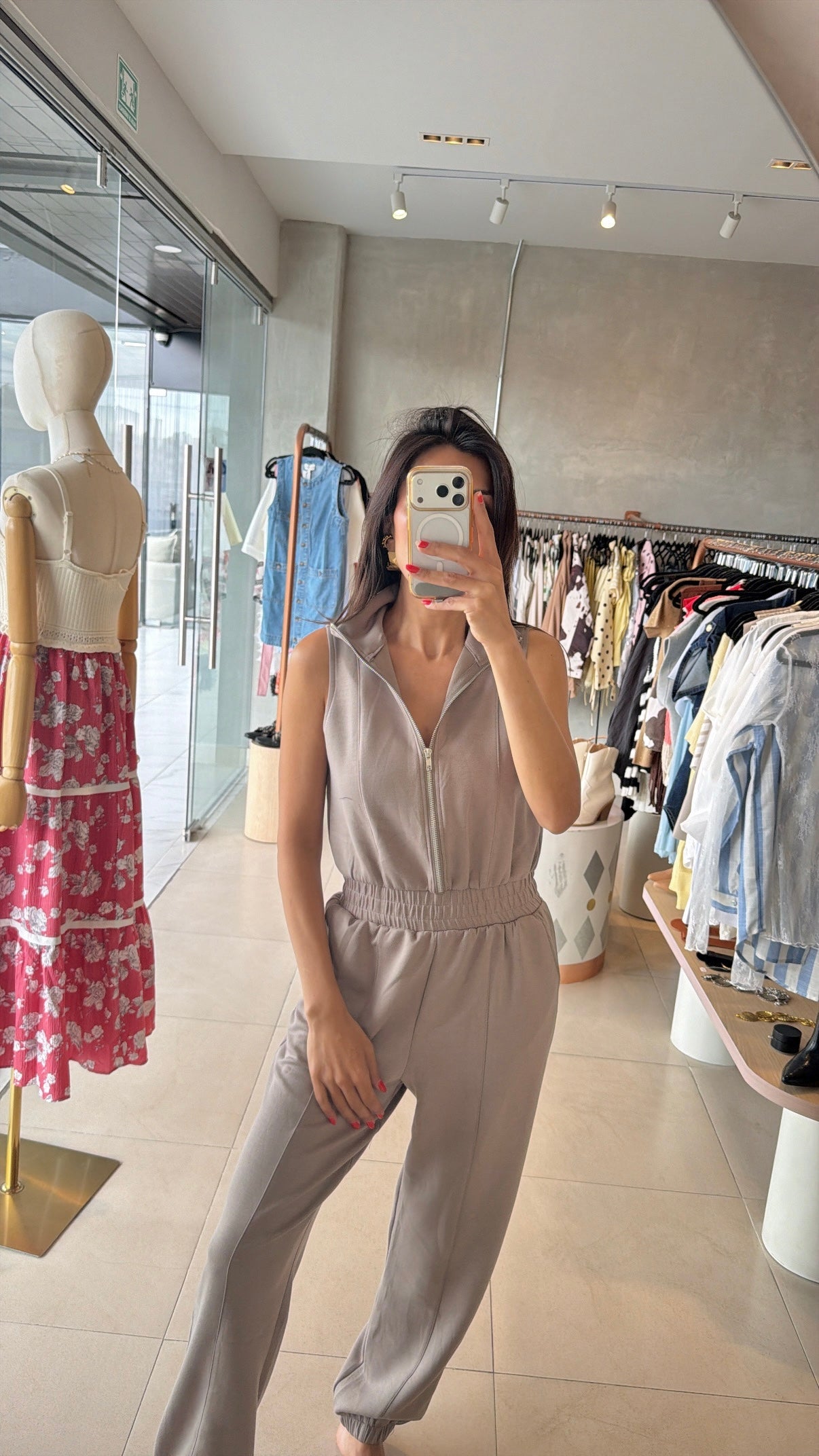 Jumpsuit beige modal