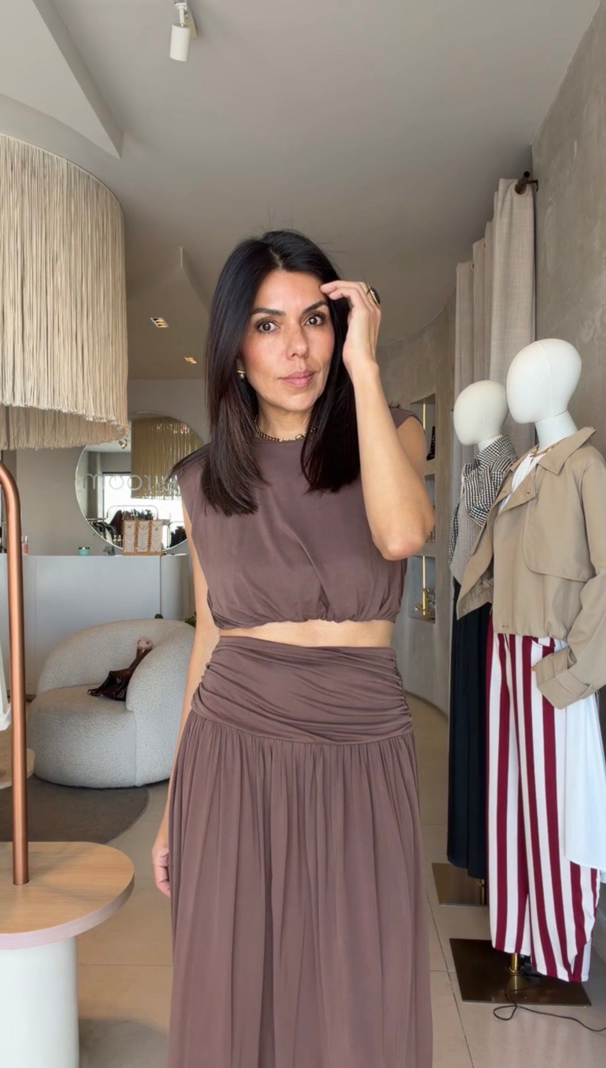 Set café top y falda
