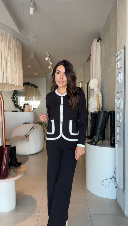 Set negro con blanco