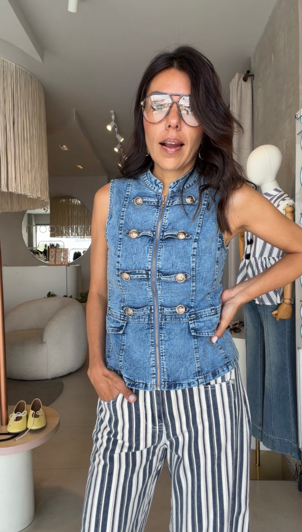 Chaleco denim Napoleón