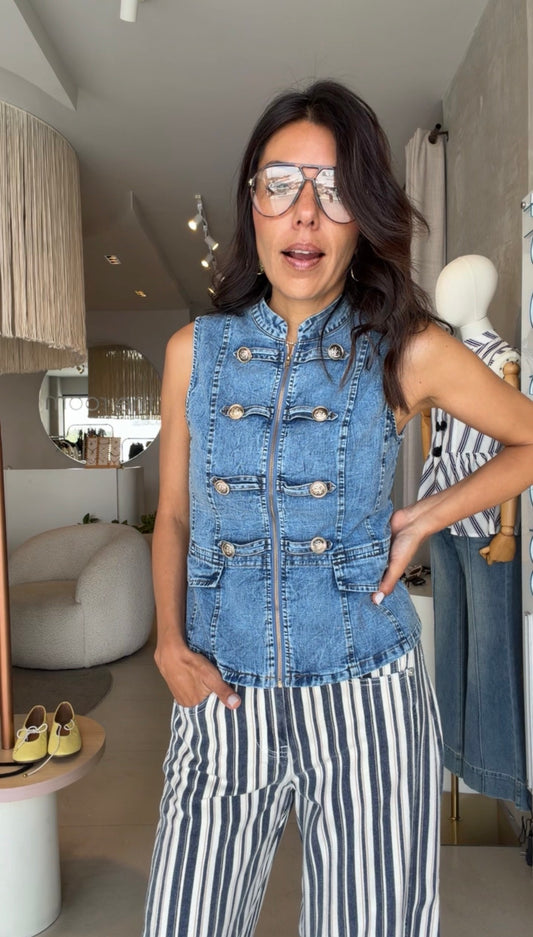 Chaleco denim Napoleón