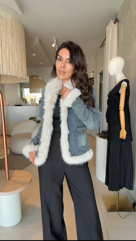 Chamarra Demin con peluche