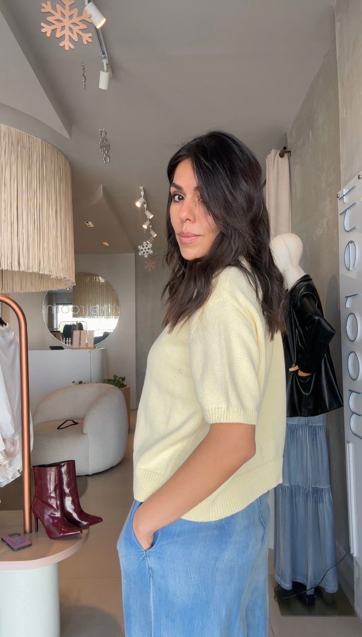 Blusa amarillo mantequilla