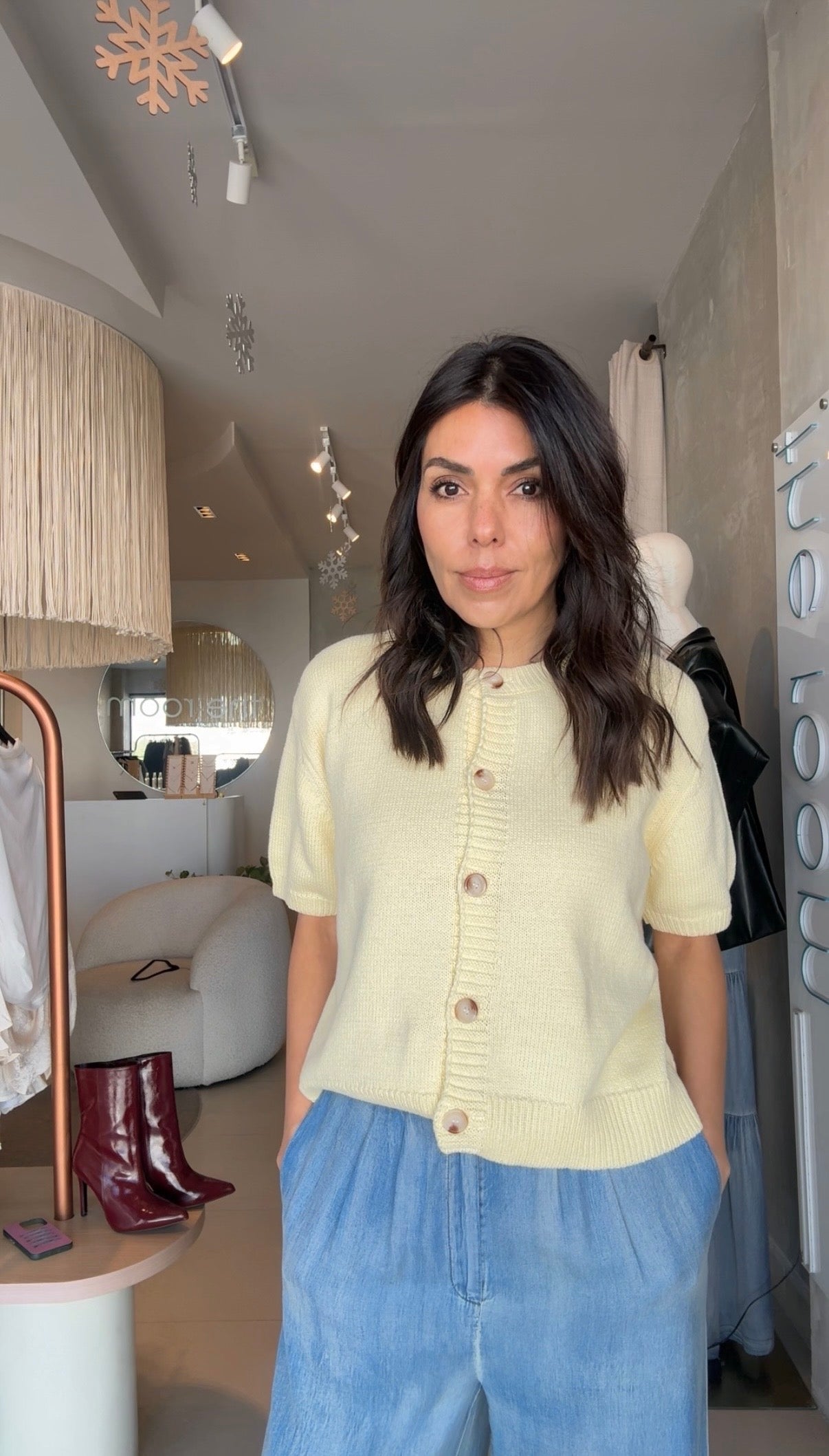 Blusa amarillo mantequilla