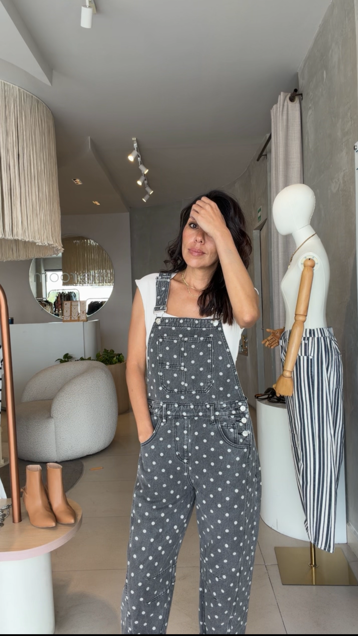Jumper polka dots gris