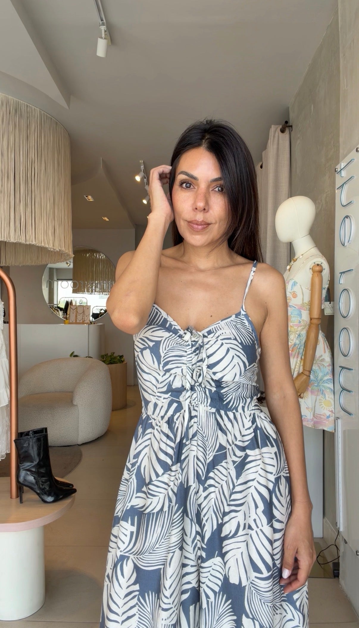 Jumpsuit azul estampado