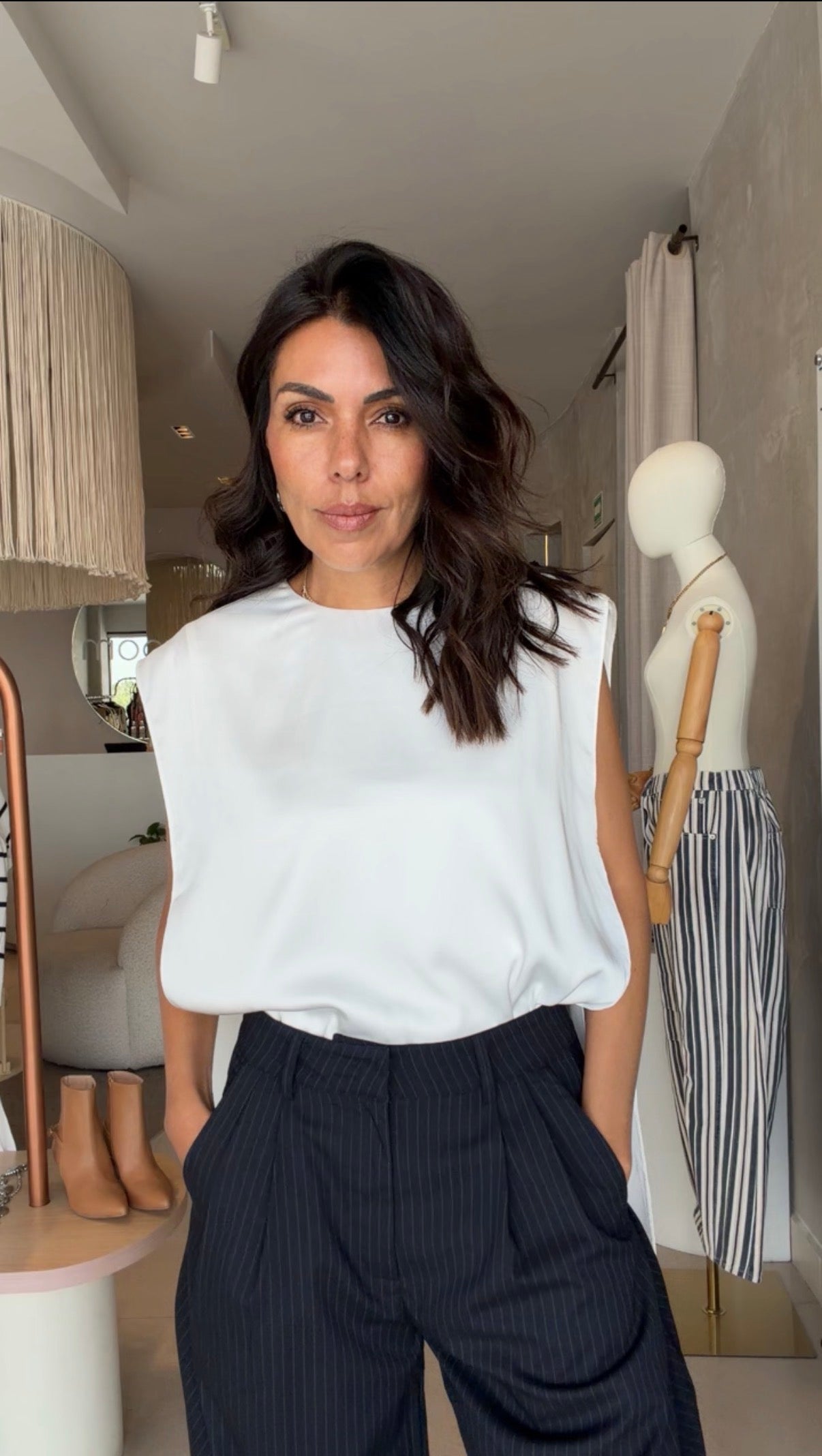 Blusa blanca capa