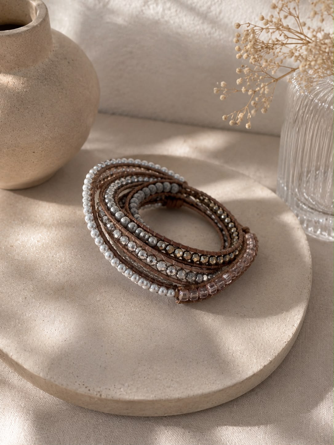 Pulsera envolvente bolitas