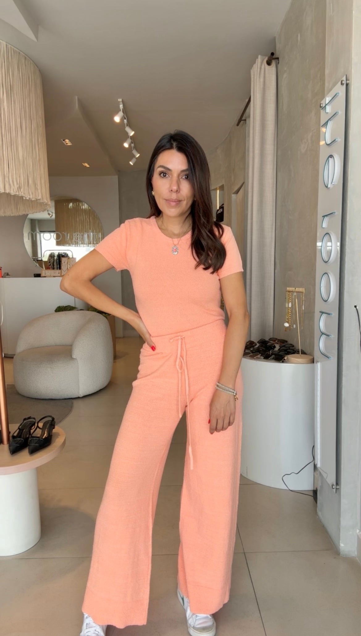 Set pantalón y blusa mamey