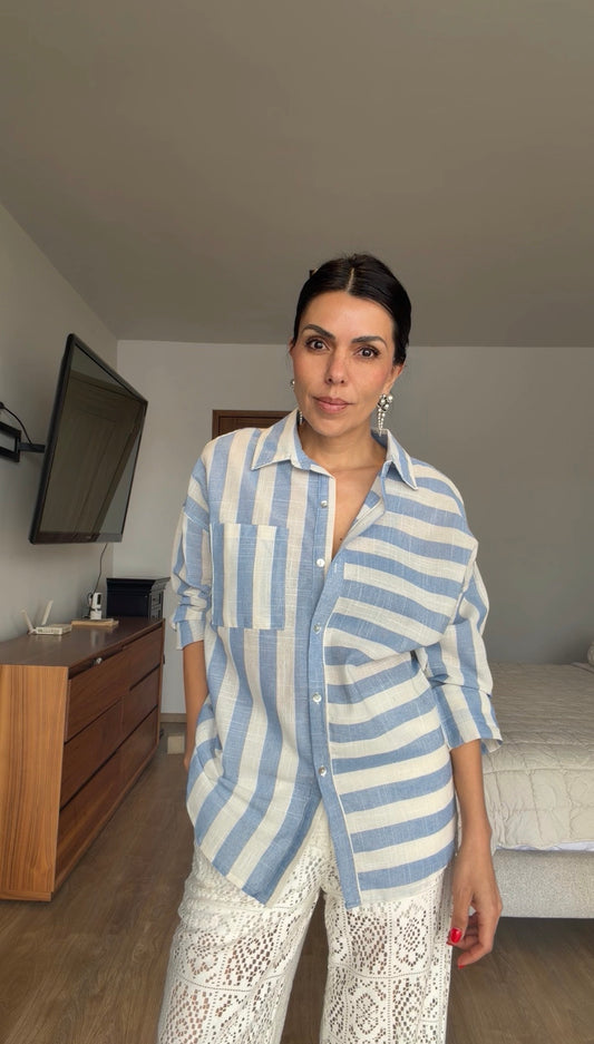 Camisa rayas azules
